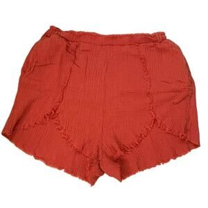 Blank NYC Cotton Ruffle Hem Shorts Size L